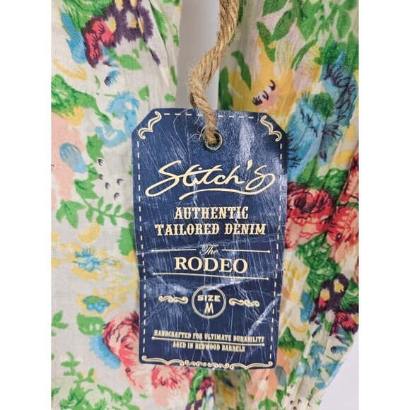 New Stitch's Floral Western Shirt Womens M Snap Front The Rodeo Cotton - Picture 7 of 7